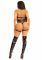 Комплект портупея та гартери з повідцем Leg Avenue Garter Body Harness Black M