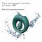 Ерекційне смарт-віброкільце Zalo Apis Turquoise Green, до 4 годин роботи, зарядний кейс