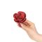 Силіконова анальна пробка Lux Active с розой - Red Rose Silicone Anal Plug