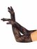 Рукавички Leg Avenue Lace Opera Length Gloves, One Size, чорні, вище ліктя, сітка з квітковим візерунком