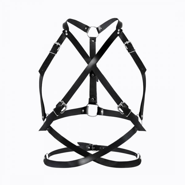 Портупея жіноча Art of Sex - Agnessa Leather harness, Чорний L-2XL