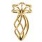 Металева анальна пробка LOCKINK SEVANDA Hollow Spiral Golden, L, золотиста, діаметр 3,9 см