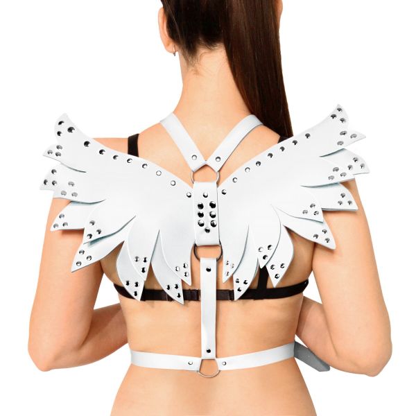 Жіноча портупея Art of Sex - Wings біла XS-M, екошкіра
