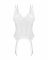 Корсет Obsessive Arrowel White corset 2XL/3XL, з підв’язками для панчіх