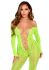 Бодістокінг Leg Avenue Crotchless Footless Lingerie Bodystocking One Size Neon Green