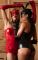 Корсет Noir Handmade F355 Red powerwetlook corset - M