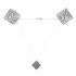 Затискачі для сосків з легкою підвіскою LOCKINK Adjustable Nipple Clamps with Light Pendant, сріблясті