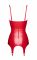 Корсет із підв'язками для панчіх Noir Handmade F368 Bombshell Fierce Corset-belt Red XS