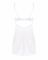 Сорочка Obsessive Amor Blanco underwire chemise & thong, S/M, біла, мереживний ліф, стрінги в наборі