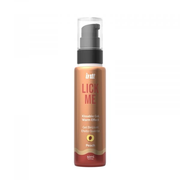 Гель для оральних пестощів із зігрівальним ефектом INTT Lick Me Kissable Gel Peach 50 мл, без цукру