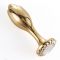 Металева анальна пробка LOCKINK SEVANDA Pearl Rose-shape Anal Plug, зі штучною перлиною