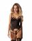 Корсет Obsessive Arrowel Black corset S/M, з підв’язками для панчіх