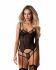 Корсет Obsessive Arrowel Black corset S/M, з підв’язками для панчіх