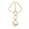 SX0844 Затискачі для сосків з важкою підвіскою LOCKINK Nipple Clamps with Heavy Pendant, золотисті