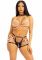 Комплект з перлинами Leg Avenue Halter Harness L, нижній пояс-харнес