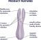 Кліторальний вібратор Satisfyer Threesome 2 Violet, 3 гнучкі пальчики, 3 мотори