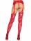 Колготки Leg Avenue Net Stockings with Attached Garter Belt One Size Red