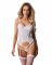 Корсет Obsessive Arrowel White corset 2XL/3XL, з підв’язками для панчіх