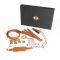 БДСМ-набір LOCKINK Bondage & Restraint Set, коричневий, натуральна шкіра, фіксатори, маска, кляп