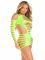 Мінісукня Leg Avenue Shredded cut-out mini dress, One Size, салатова, фігурні вирізи