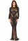 Сукня з довгим рукавом Leg Avenue Lace and Net Bodycon Gown One Size, Black
