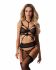 Комплект Obsessive Premisis Black 3-pcs crotchless set 2XL/3X