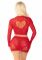 Блискучий комплект кроп-топ і спідниця Leg Avenue Rhinestone One Size, Red, довгий рукав