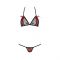 Комплект білизни Passion MELISSA BIKINI XXL/XXXL, black, ліф зі шнурівкою і трусики-стрінги