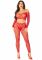 Комплект топ і легінси Leg Avenue Off The Shoulder, One Size, Red, довгий рукав