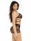 Комплект Leg Avenue Wrap Around Bra Top & Boy Shorts, One Size, чорний, сітчастий, бралет та шорти