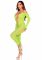 Бодістокінг Leg Avenue Crotchless Footless Lingerie Bodystocking One Size Neon Green