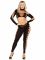 Комплект Leg Avenue Seamless Cut-Out Crop Top and Legging One Size Black