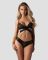 Комплект Obsessive Blomentis 2-pcs set, M/L, мереживний, ліф із зав’язками на спині, трусики-сліпи