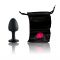 Анальна пробка Dorcel Geisha Plug Diamond L з кулькою всередині, створює вібрації, макс. діаметр 4см