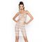 Бодістокінг Passion BS033 white, сукня-сітка на бретелях, прозора