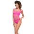 Бодістокінг Passion BS035 pink, боді, імітація топа та трусиків