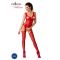 Бодістокінг Passion BS046 red, комбінезон з імітацією панчіх