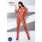 Бодістокінг Passion BS068 red, комбінезон, велика сітка, довгий рукав