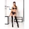 Комплект білизни Passion Exclusive TONYA SET XXL/XXXL, black, трусики, ліф, пояс для панчох