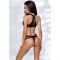 Комплект білизни Passion Exclusive ARIN SET XXL/XXXL, black, сітчастий ліф і стрінги