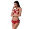 Комплект білизни Passion Exclusive CHERRY SET OpenBra XXL/XXXL red, відкритий ліф, трусики-спідничка
