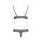 Комплект білизни Passion ERZA SET S/M, black, ліф і трусики