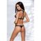Комплект білизни Passion Exclusive MIRAJANE SET S/M, black, підтримувальний ліф-топ і трусики