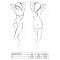 Напівпрозоре боді з вирізами Passion Exclusive Mirajane Body black S/M, black