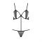 Комплект білизни Passion Exclusive QUENTRIS BIKINI XXL/XXXL, black, стрінги і напіввідкритий ліф
