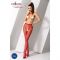 Сітчасті колготки-бодістокінги Passion S019 One Size, Red, імітація трусиків, відкритий доступ