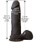 Фалоімітатор Doc Johnson The Realistic Cock 8 inch Black - ULTRASKYN, Vack-U-Lock, діаметр 5,1 см