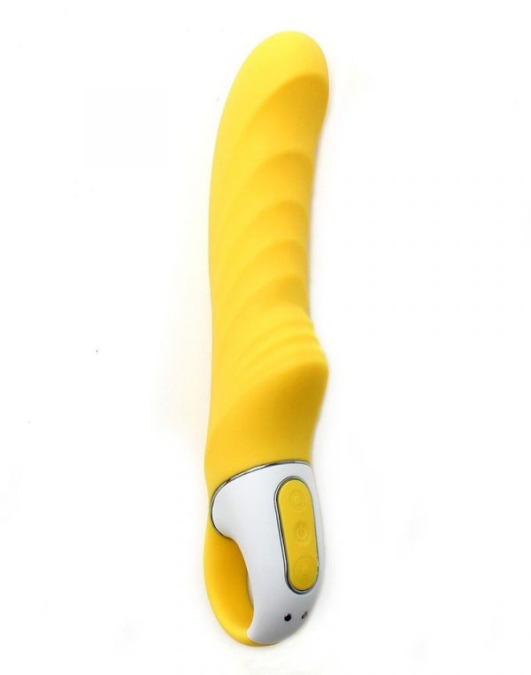 Потужний вібратор Satisfyer Vibes Yummy Sunshine з гнучким стовбуром і стимул. рельєфом, 12 режимів