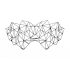 Маска на обличчя Bijoux Indiscrets - Kristine Mask, вінілова, клейове кріплення, без зав'язок