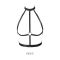 Портупея Bijoux Indiscrets MAZE — H Harness Black